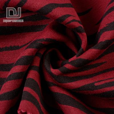 China Most Popular Zebra Stripe Pattern Shrink-Resistant Cotton And Soft Polyester Terry Fleece Fabric for sale