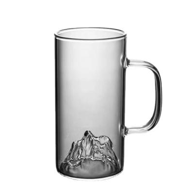 China Modern Wholesale Custom Water View Mug Mountain View Glass Mug for sale