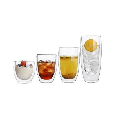 China Modern Hot Selling Wholesale Borosilicate Double Wall Glass Tubler Glass Coffee Mug for sale