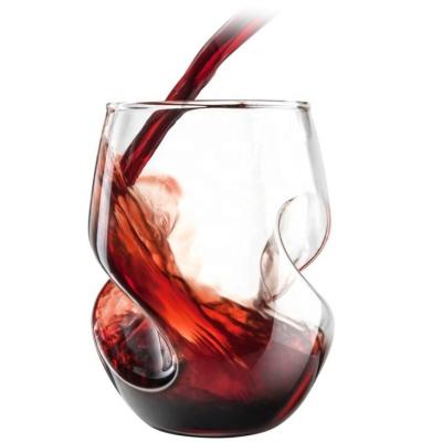 China Modern high quality wine glasses clunky shaped whiskey glass for drinking wine for sale