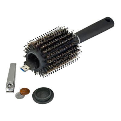 China Nondisposable New Product Hair Brush Silver Jewelry Hider Safe Hidden Secret Stash Box Perfect For Travel Or Home for sale