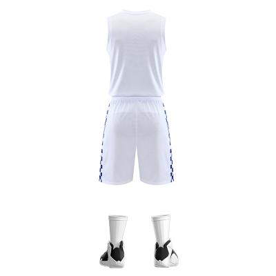 China Latest Antibacterial Custom Basketball Shorts White Jersey Wear Basketball Uniform For Men for sale