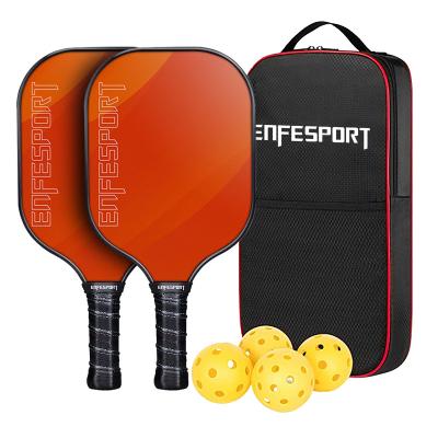 China Sports Training Enfesport Pickleball Uniform High Grit Fiberglass Pickleball Paddle Set for sale