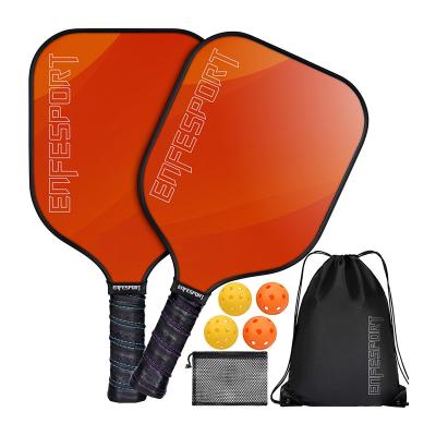 China Sports Training Enfesport Pickleball Back Carbon Pickleball Paddle Fiberglass Pickleball Paddle Set for sale