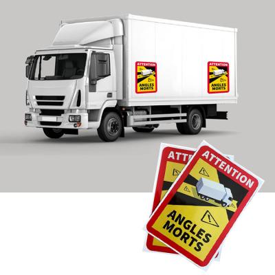 China Custom Reflective Warning Sticker Safety Warning Signs Red and Yellow for Truck Passenger Car Attention Fishing Dead Car Sticker for sale