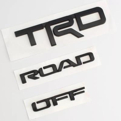 China Custom Metal TRD Logo Emblem Sports Badge 3d Transformers Sticker Car Logo Metal Decal for sale