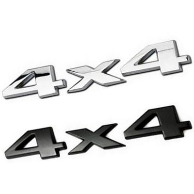 China Sports 3D Metal 4x4 Four Wheel Drive Car Logo Emblem Badge Decals Sticker for sale