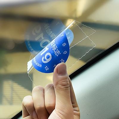 China Sports Car Paste Film Non-Sticker Windshield Electrostatic Correction For Inspection Permit Pass Authorization Tax Payment Proof Sign for sale