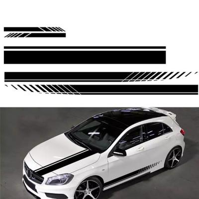 China Set of Hood Rearview Mirror Decal Car Side Door Body Stickers Stripes Racing Car Body Decals Windshield Stickers for sale