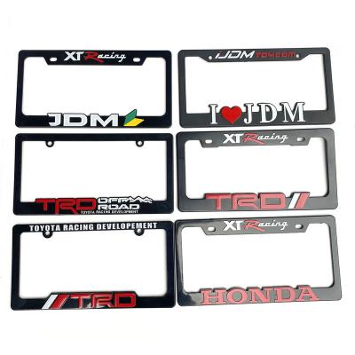 China No Plastic USA JDM TRD Stainless Steel Car License Plate Custom Frame for sale