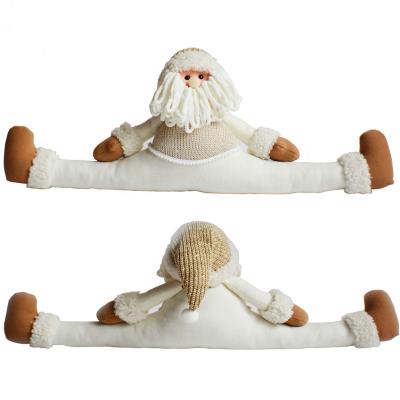 China Christamas Home Decoration Leg Santa Claus Door Stopper Along Stuffed Toy Christmas Door Ornament for sale