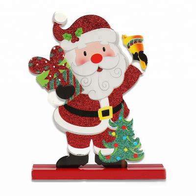 China Eco-friendly Wooden Christmas Decorations Desktop Navidad Tree Snowman Ornaments For Home Enfeites for sale