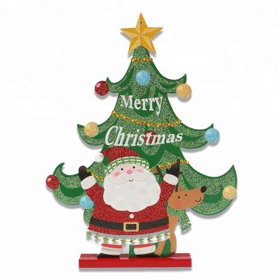 China Eco-Friendly Christmas Ornaments Home Decor Party Decoration Display Holding Santa Dolls Holiday Gift Toys Party Supplies for sale