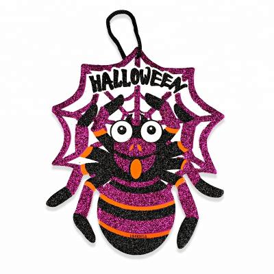 China Eco-friendly Halloween Decoration Festival Supplies Funny Hanging Toys Spider Web Craft For Kids Halloween Party for sale