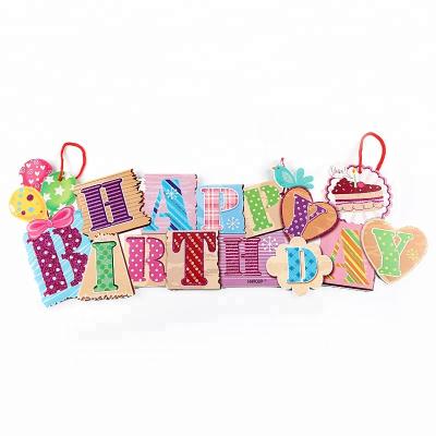 China Colorful Decoration Happy Birthday Alphabet Letters Hanging Birthday Party Decorations For Kids Festival for sale