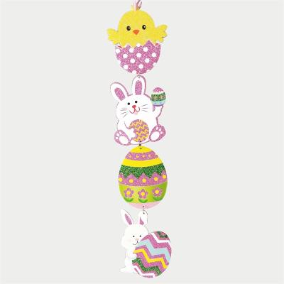 China Home Cute Bunny Hanging Ornament For Easter Decoration Happy Easter Egg Baskets Party Decor for sale