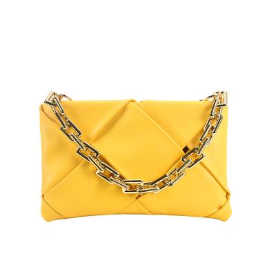 China 2022 New Fashion Korean Style Women's Small Bag Woven Chain Handbag Shoulder Cross - Body Square Bag Small Bags for sale