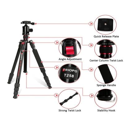 China Red Digital Camera T258+D-2 Panorama 360 Ball Head Quick Release Plate For Travel And for sale