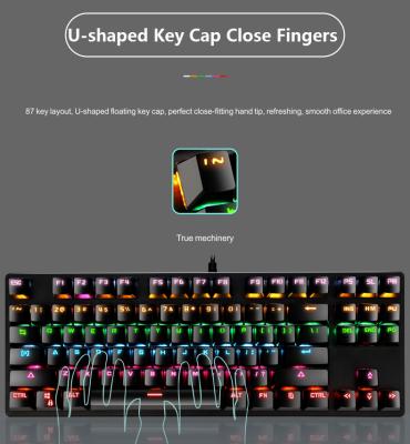 China Wholesale Mechanical Keypad AIWO RGB Gaming Keyboard Without Numeric Pad for sale