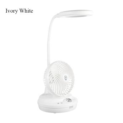 China Cool Air USB Interface Three Arbitrary Bending Into One Multifunctional Table Fan Desk Lamp Humidifier for sale