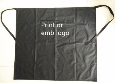 China BSCI passed-Promotional black apron with customer's printed logo or Embroidery logo. for sale