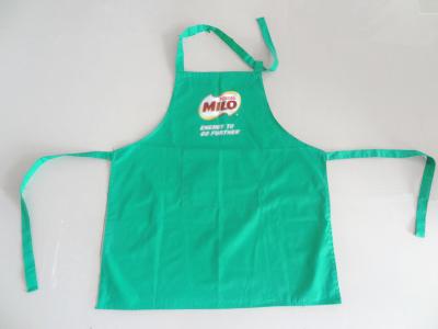 China BSCI passed-Promotional Green apron with customer's printed logo for sale