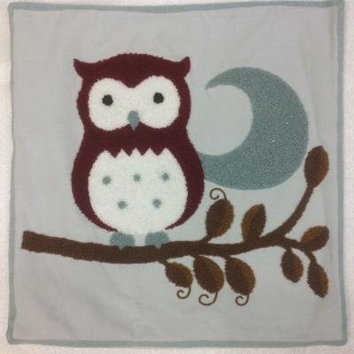 China Embroidery cushion cover with owl design. for sale