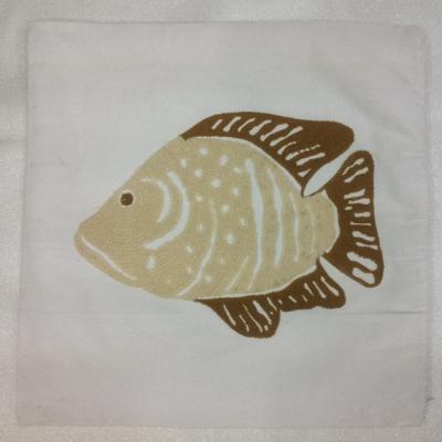 China Embroidery cushion cover with fish design. for sale