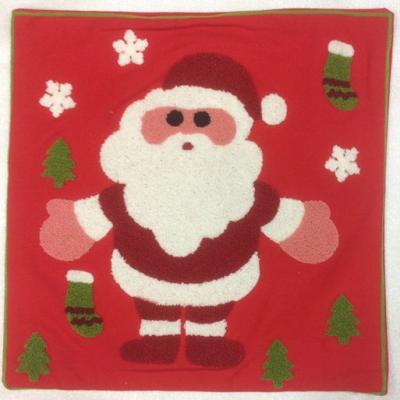 China Embroidery cushion cover with Santa Clause design. for sale