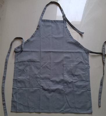 China BSCI passed-Promotional solid grey apron with customer's logo printed or embroidery for sale