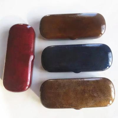 China Fashionable glasses cases with smooth leather for sale