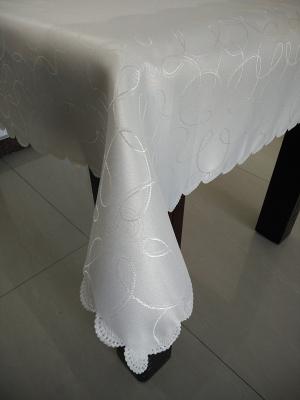 China Hot selling products-100% Polyester Jacquard table cloth for sale