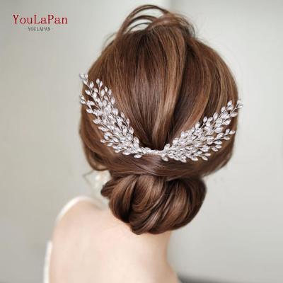 China YouLaPan HP276 Fancy Handmade Light Rhinestone Wing Wedding Hair Comb Hair Comb For Bridal Hair Accessories for sale