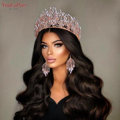 China YouLaPan Bridal Headband Women's Fashion Wedding Tiara Luxury Crystal Diamond Tiara Hair Jewelry Tiara HP374 for sale