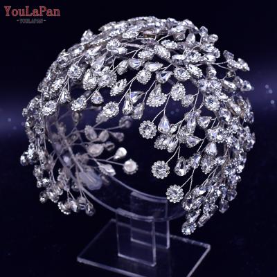 China YouLaPan HP388 luxury rhinestone wedding/wedding bridal party hair accessories, ladies beauty pageant party crown for sale