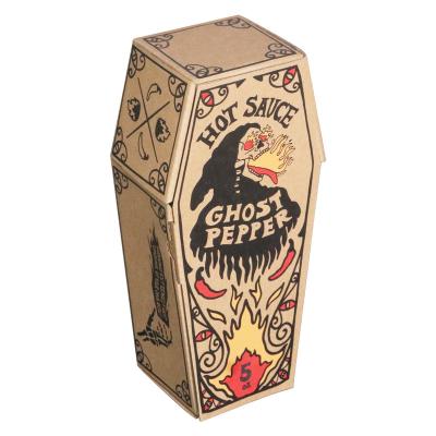 China Recyclable Custom Craft Paper Ghost Pepper Box Art UV Printing Corrugated Paper for sale