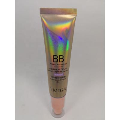 China High BB Tube Factory Luxury Shiny Plastic Cream BB Cream Packaging Tube Low MOQ Cosmetic Packaging Tube for sale