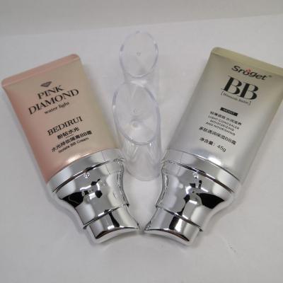 China BB Cream Packaging Oval Glossy Aluminum Plastic Tube BB Cream New Top Customized 35mm Cosmetic Packaging Tube for sale