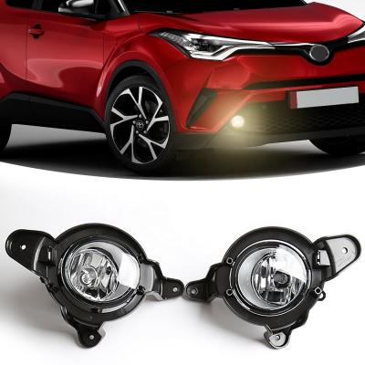 China Front Light Lamp Waterproof Halogen Bumper Driving Kit For Toyota C-HR 2018 2019 Type Fog Lights for sale