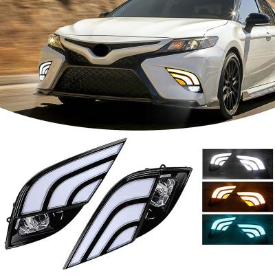 China High Bright ABS+LED Front Fog Lights LED Fog Lamps DRL Auto Daytime Running Lights For Toyota Camry 2019 2020 for sale