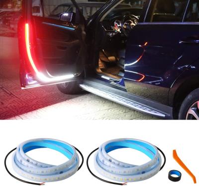 China Silica Gel Interior Decorative Lights Car Door Warning Lights Universal Waterproof LED Flash Lamp Ambient Light for sale