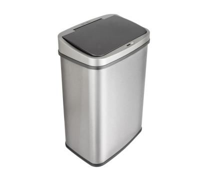 China Sustainable 50L Stainless Steel Smart Trash Can / Automatic Electronic Trash Can for sale