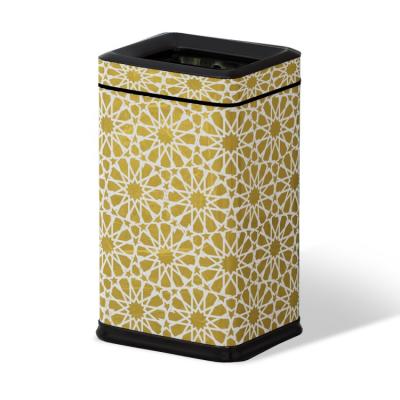 China Sustainable Fashion Household Waste Bins Decorative Stainless Steel Dust Bin for sale