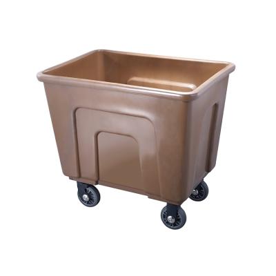 China Sustainable Fiberglass Cart Hotel Laundry Plastic Cleaning Laundry Carts And Trolley With Wheels for sale