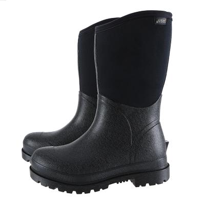 China Fashion Trend Safety Waterproof Neoprene High Mold Rubber Unique Rain Boots For Outdoor Work for sale