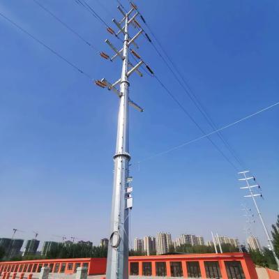 China Power transmission design beautiful 220 kilovolt tower power transmission line is hot dip galvanizing electric pole accessories for sale