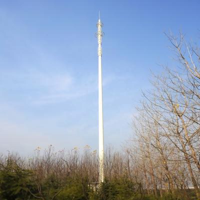 China Top quality Q235/Q345/SS400/ST37-2/ST52/Q420/Q460/S235JR/S275JR/S355JR hot dip galvanized telecommunication steel single pole tower is single in structure communication tower for sale