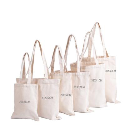 China Durable Natural Canvas Tote Grocery Shopping Bags Cotton Eco Friendly Bag for sale