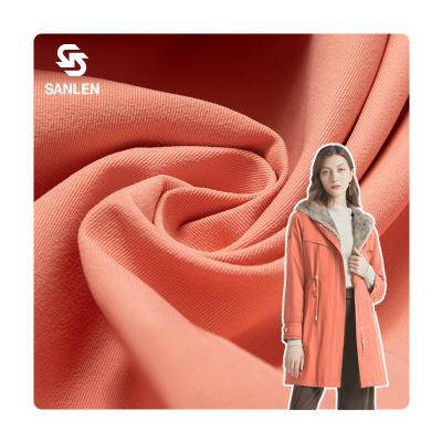 China 150D T400 2/2 Woven Cotton Cool Woman Waterproof Twill Recycled Waterproof Outdoor 100% Rpet Polyester Fabric For Jacket for sale