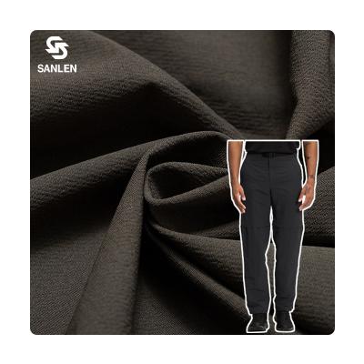 China Waterproof 320D 90 Nylon Spandex Man Sports 10 Increasing 4 Way Woven Elastic Stretch Nylon Spandex Outdoor Fabric Pants For Trousers for sale